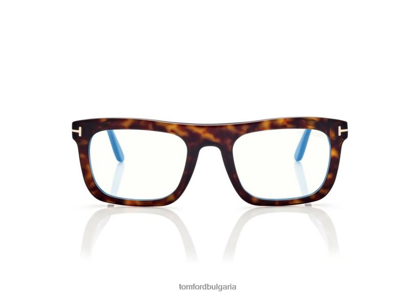 мъже очила син блок правоъгълна оптика тъмна Хавана TOM FORD B880D1966