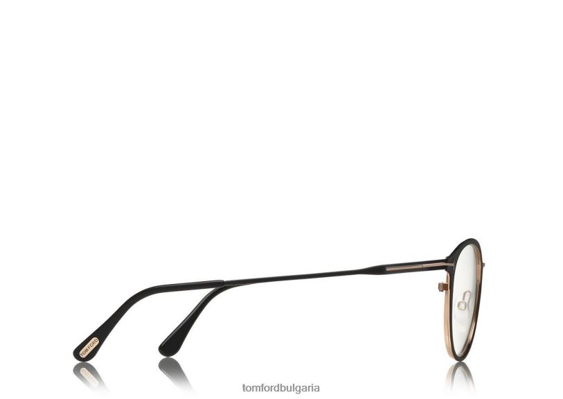 мъже очила синя блокова кръгла метална оптика черен TOM FORD B880D1971