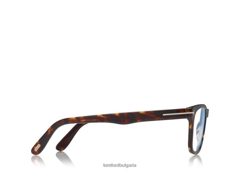 мъже очила син блок мек квадрат оптика раирана черна хавана TOM FORD B880D1974