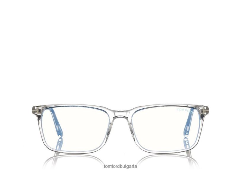 мъже очила син блок правоъгълна оптика ясно TOM FORD B880D1976
