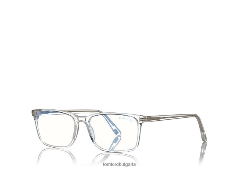 мъже очила син блок правоъгълна оптика ясно TOM FORD B880D1976