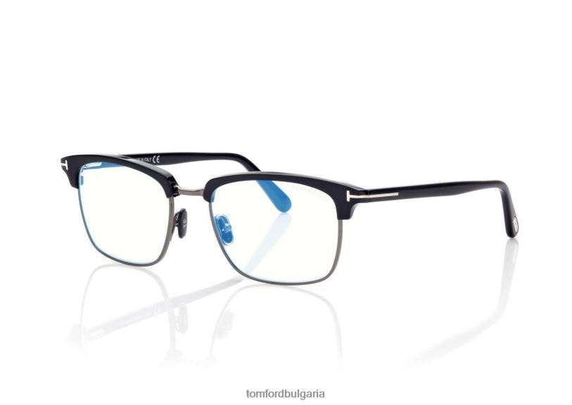 мъже очила оптика с квадратна форма на син блок черен TOM FORD B880D1977