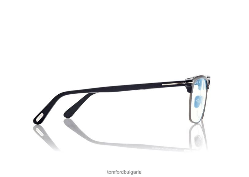 мъже очила оптика с квадратна форма на син блок черен TOM FORD B880D1977