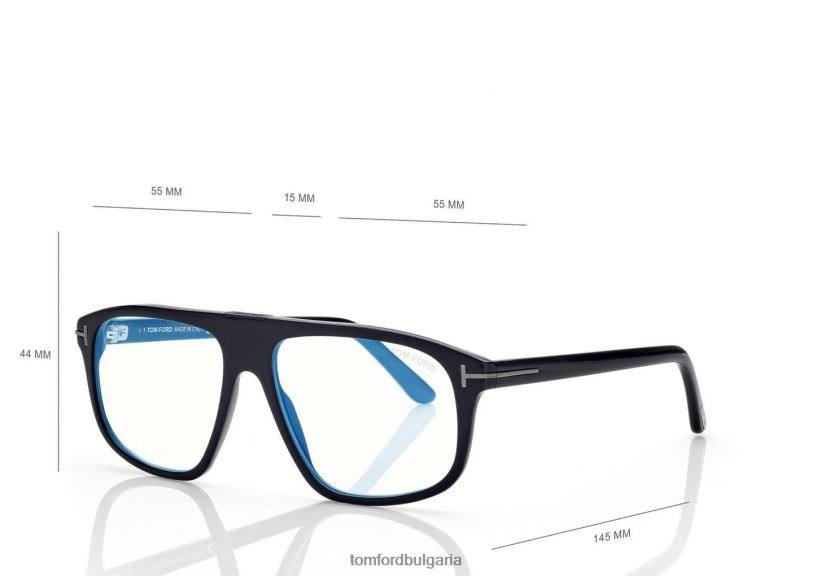 мъже очила син блок квадратна оптика черен TOM FORD B880D1979
