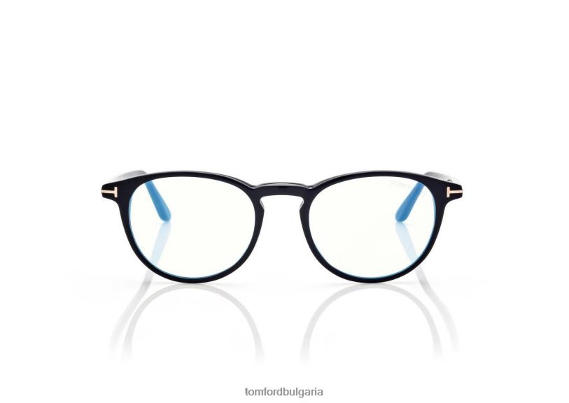 мъже очила синя блокова кръгла оптика черен TOM FORD B880D1980