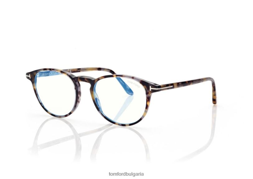 мъже очила синя блокова кръгла оптика лека Хавана TOM FORD B880D1981