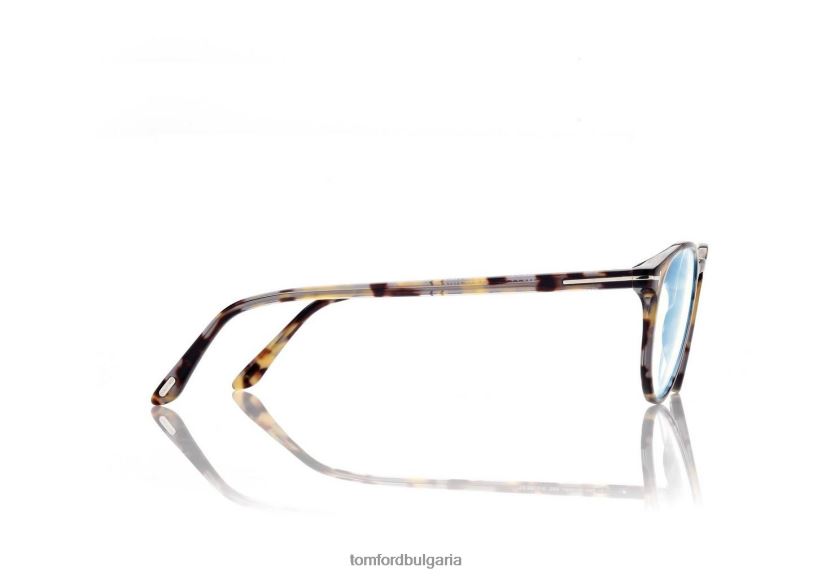 мъже очила синя блокова кръгла оптика лека Хавана TOM FORD B880D1981