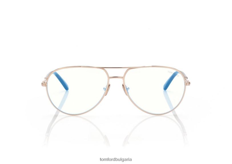 мъже очила пилотна оптика със син блок злато TOM FORD B880D1984