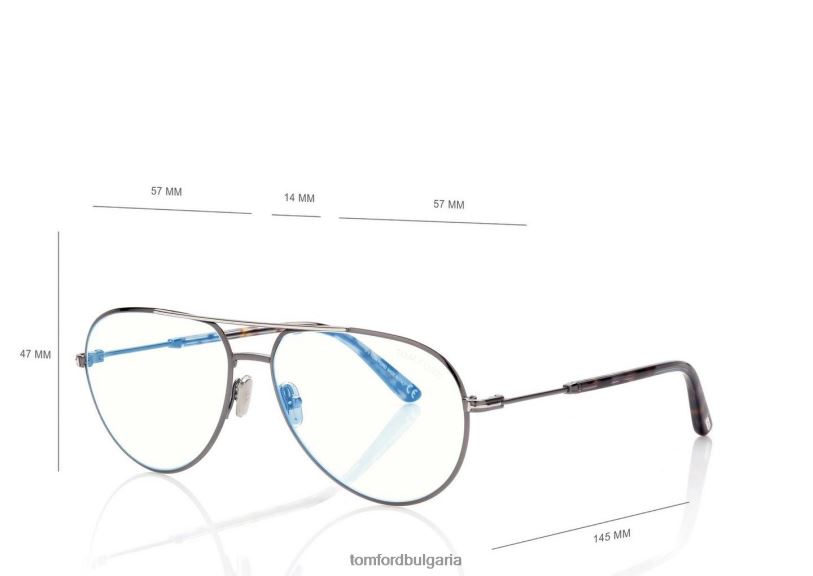 мъже очила пилотна оптика със син блок оръжие TOM FORD B880D1985
