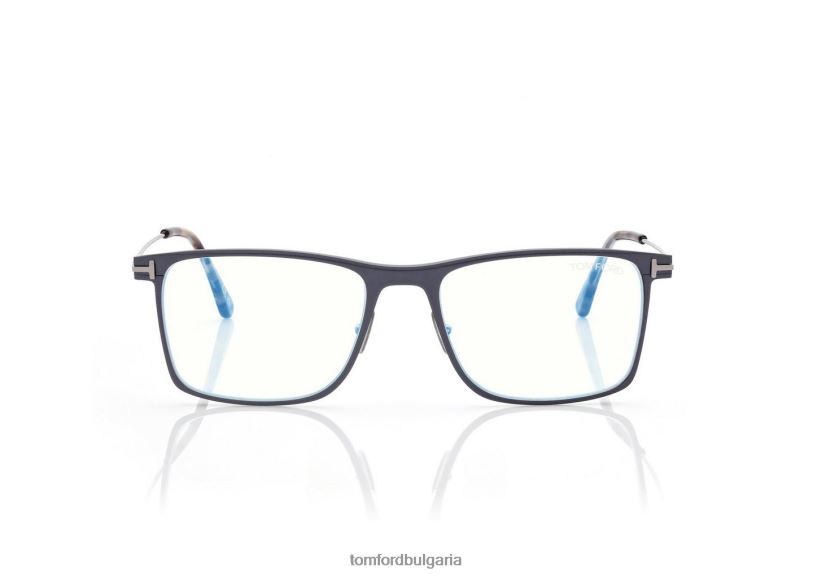 мъже очила син блок квадратна оптика матов тъмен рутений TOM FORD B880D1988