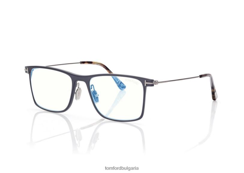 мъже очила син блок квадратна оптика матов тъмен рутений TOM FORD B880D1988