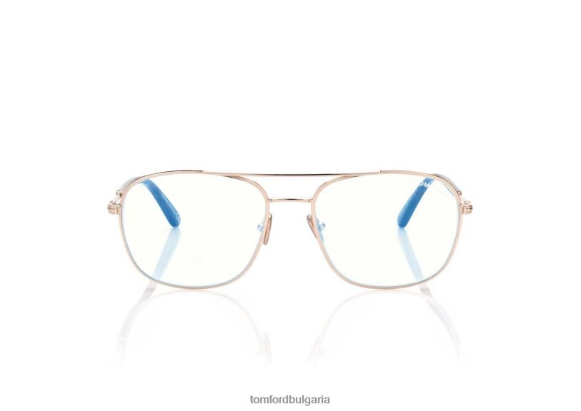мъже очила оптика за навигатор със син блок злато TOM FORD B880D1992