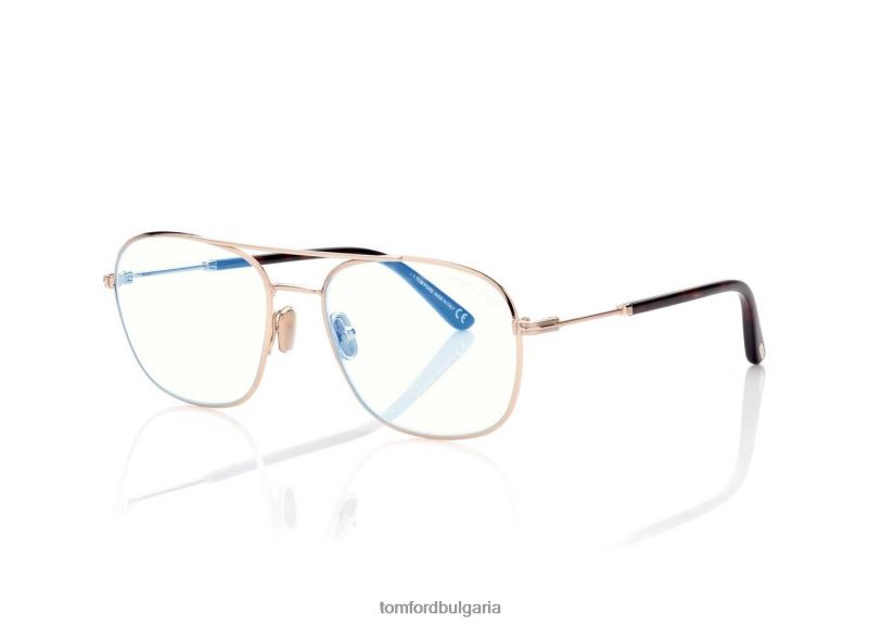 мъже очила оптика за навигатор със син блок злато TOM FORD B880D1992