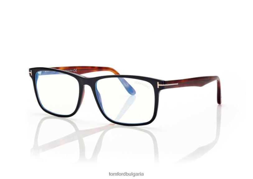 мъже очила син блок квадратна оптика черно + кафяво TOM FORD B880D1993