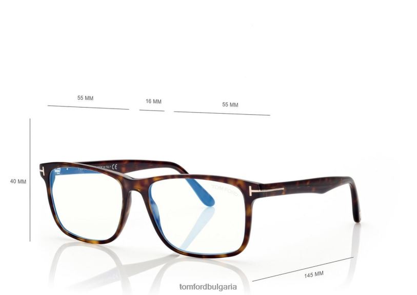 мъже очила син блок квадратна оптика тъмна Хавана TOM FORD B880D1994