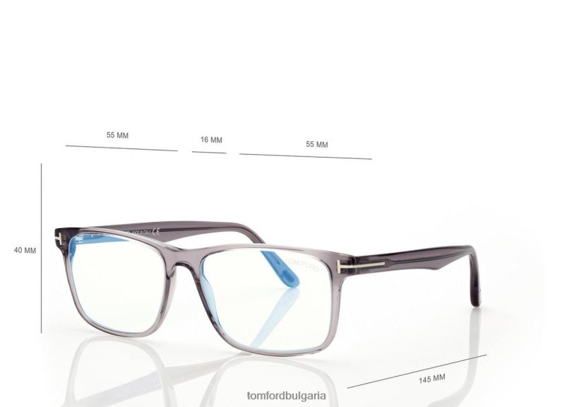 мъже очила син блок квадратна оптика сиво TOM FORD B880D1995