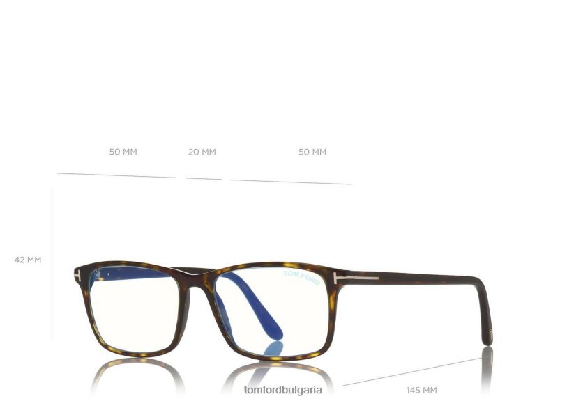 мъже очила син блок мек квадрат оптика тъмна Хавана TOM FORD B880D1998