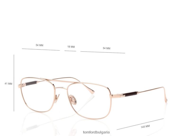 мъже очила оптика за навигатор със син блок злато TOM FORD B880D1999