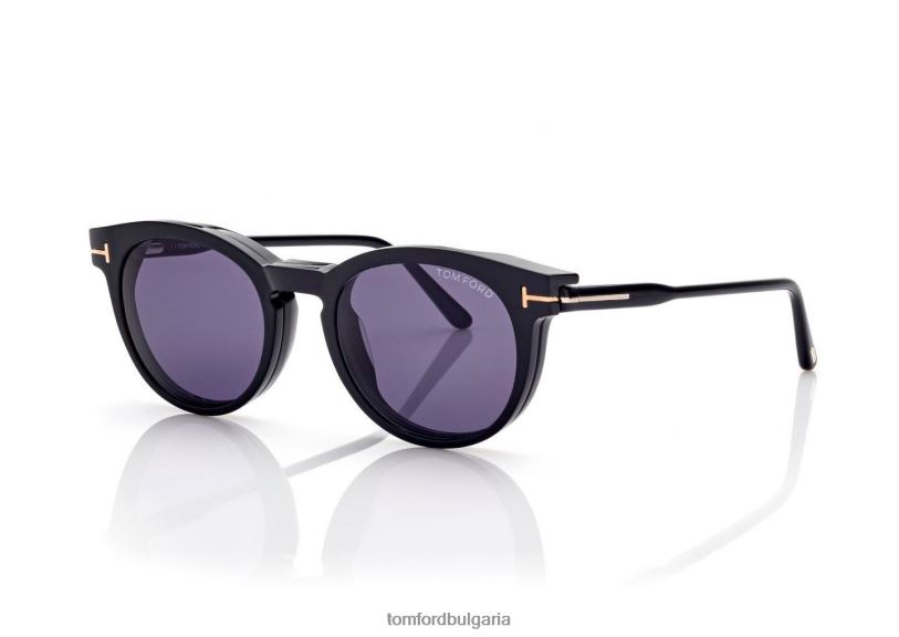 мъже очила синя блокова кръгла оптична скоба на слънце черен TOM FORD B880D2006