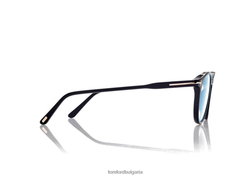 мъже очила синя блокова кръгла оптична скоба на слънце черен TOM FORD B880D2006