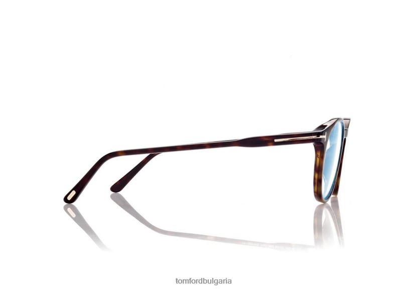 мъже очила синя блокова кръгла оптична скоба на слънце тъмна Хавана TOM FORD B880D2007