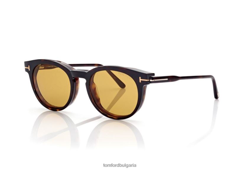 мъже очила синя блокова кръгла оптична скоба на слънце тъмна Хавана TOM FORD B880D2007