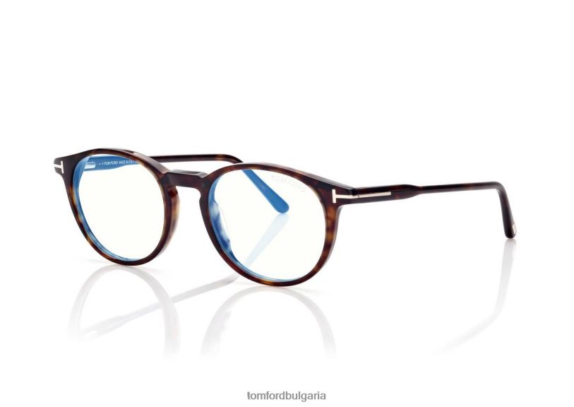 мъже очила синя блокова кръгла оптична скоба на слънце тъмна Хавана TOM FORD B880D2007