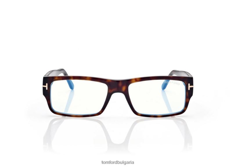 мъже очила син блок правоъгълна оптика тъмна Хавана TOM FORD B880D2009