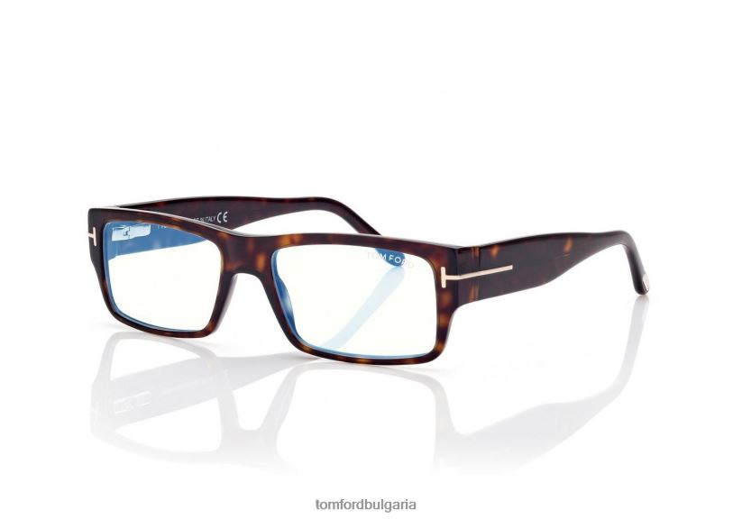 мъже очила син блок правоъгълна оптика тъмна Хавана TOM FORD B880D2009