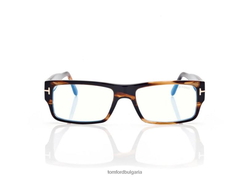 мъже очила син блок правоъгълна оптика червена Хавана TOM FORD B880D2010