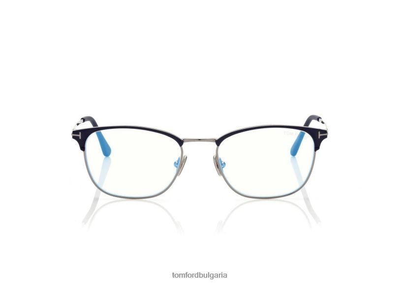 мъже очила син блок квадратна оптика матово синьо TOM FORD B880D2018