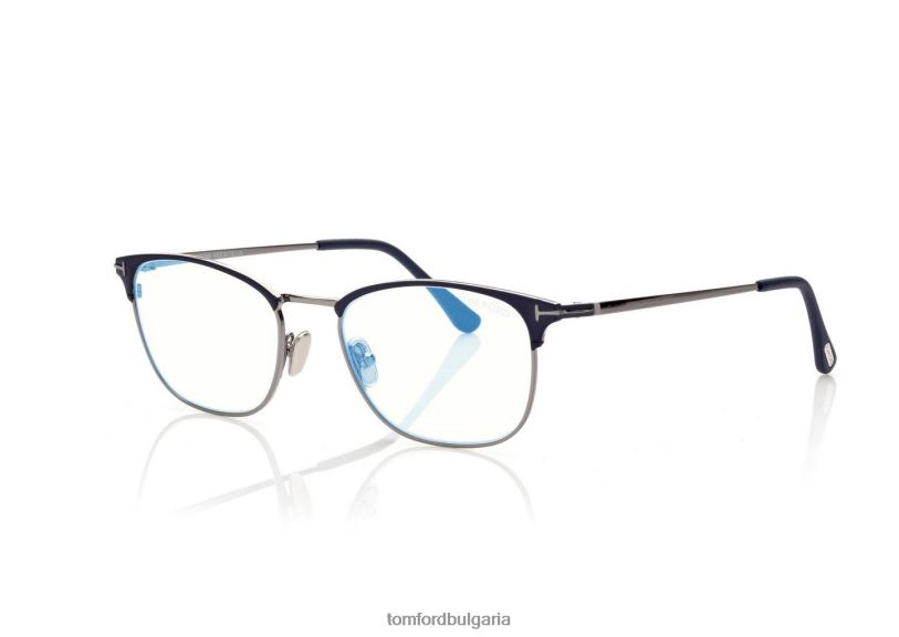 мъже очила син блок квадратна оптика матово синьо TOM FORD B880D2018