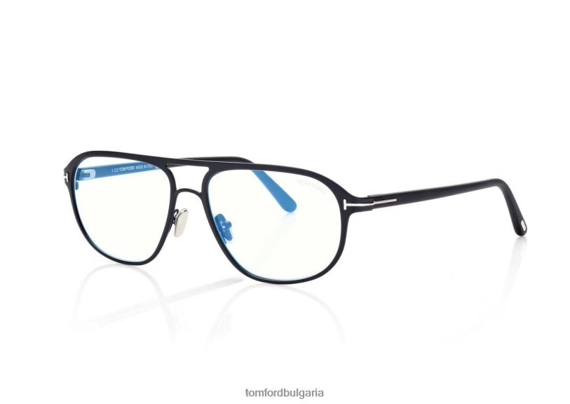 мъже очила оптика за навигатор със син блок черен TOM FORD B880D2020