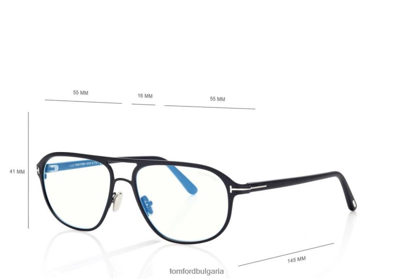 мъже очила оптика за навигатор със син блок черен TOM FORD B880D2020
