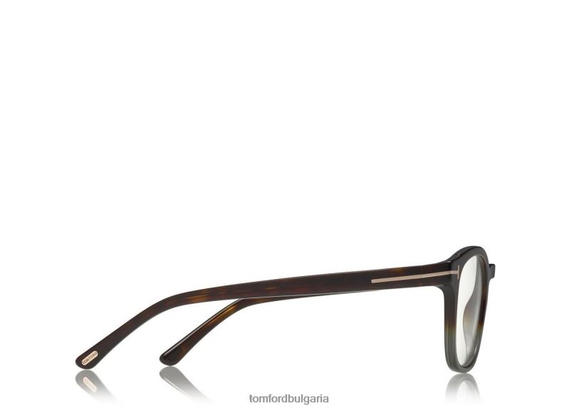 мъже очила мека кръгла оптика със син блок сива хавана TOM FORD B880D2021
