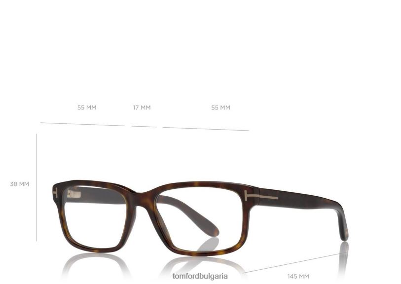 мъже очила квадратна оптична рамка тъмна Хавана TOM FORD B880D2028