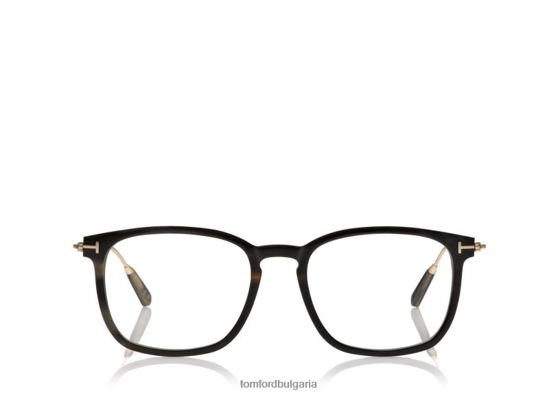 мъже очила ключ мост кръгъл хорн оптичен лек клаксон TOM FORD B880D2032