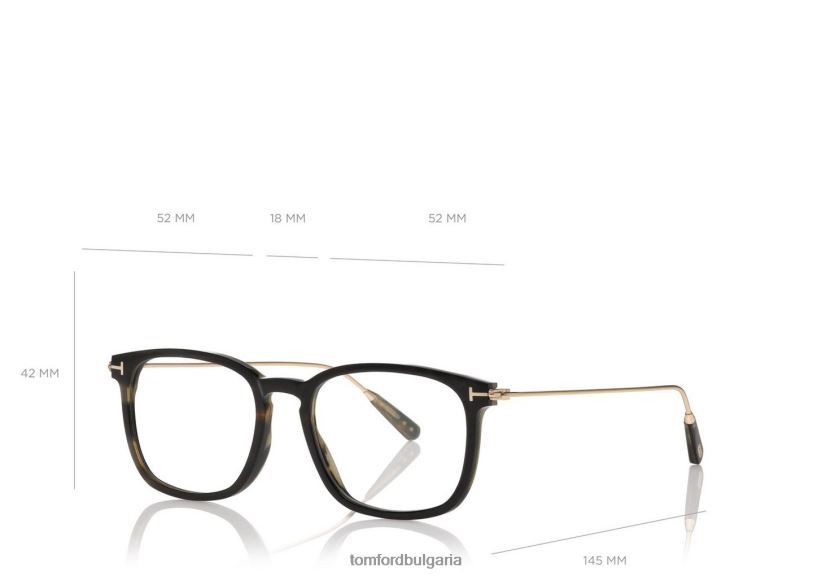 мъже очила ключ мост кръгъл хорн оптичен лек клаксон TOM FORD B880D2032