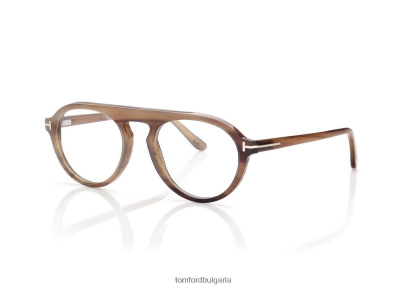 мъже очила оптика на пилотски клаксон зелен рог TOM FORD B880D2034