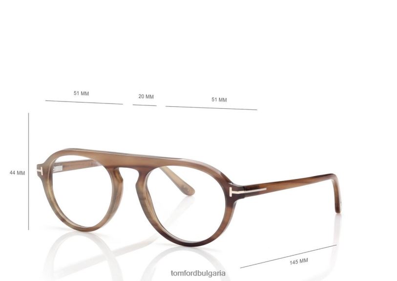 мъже очила оптика на пилотски клаксон зелен рог TOM FORD B880D2034