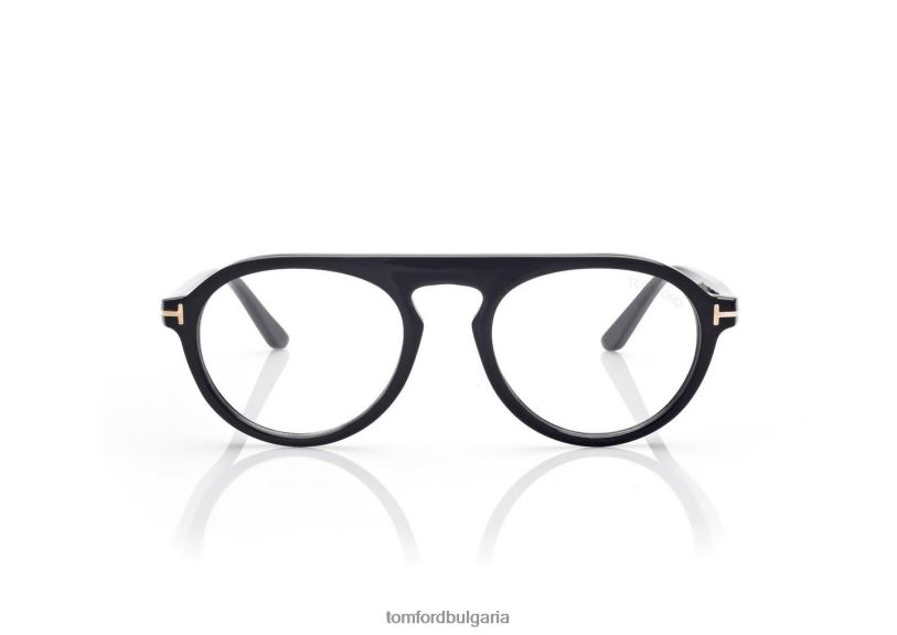 мъже очила оптика на пилотски клаксон черен рог TOM FORD B880D2035