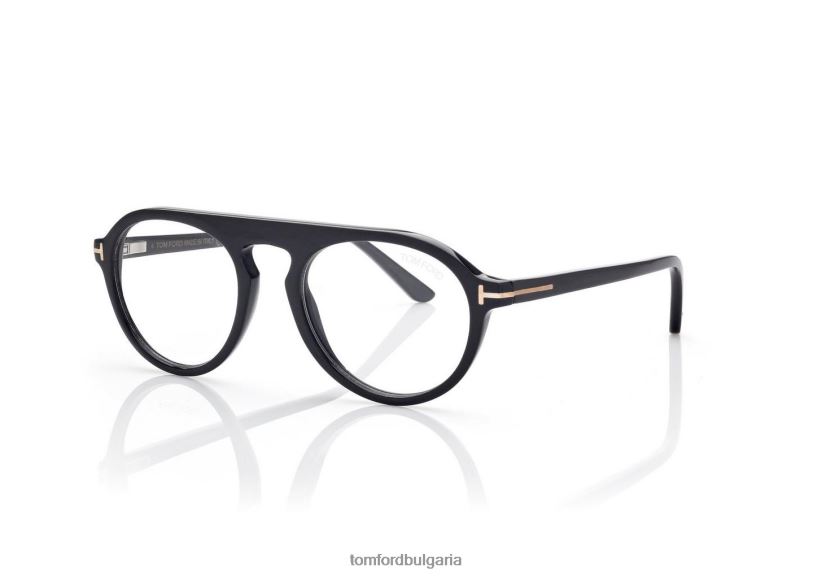 мъже очила оптика на пилотски клаксон черен рог TOM FORD B880D2035