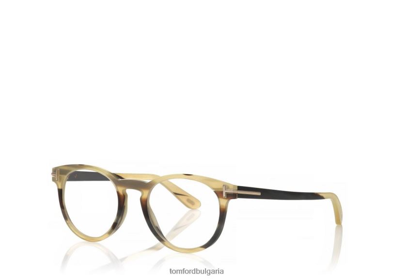 мъже очила ключ мост кръгъл хорн оптичен зелен рог TOM FORD B880D2036