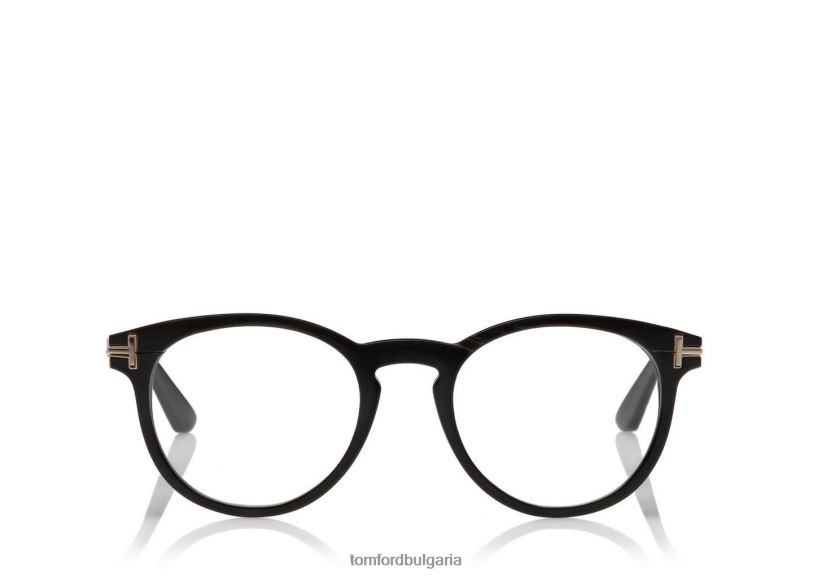 мъже очила ключ мост кръгъл хорн оптичен черен рог TOM FORD B880D2037
