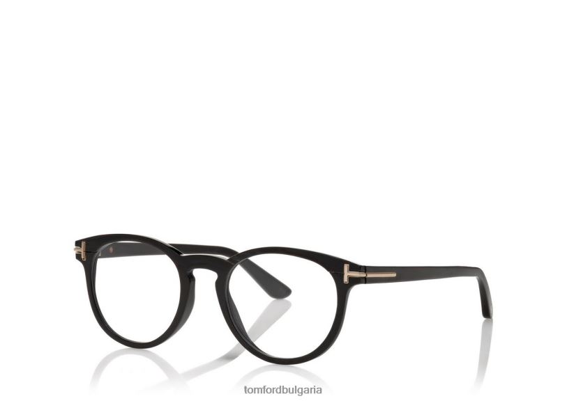 мъже очила ключ мост кръгъл хорн оптичен черен рог TOM FORD B880D2037