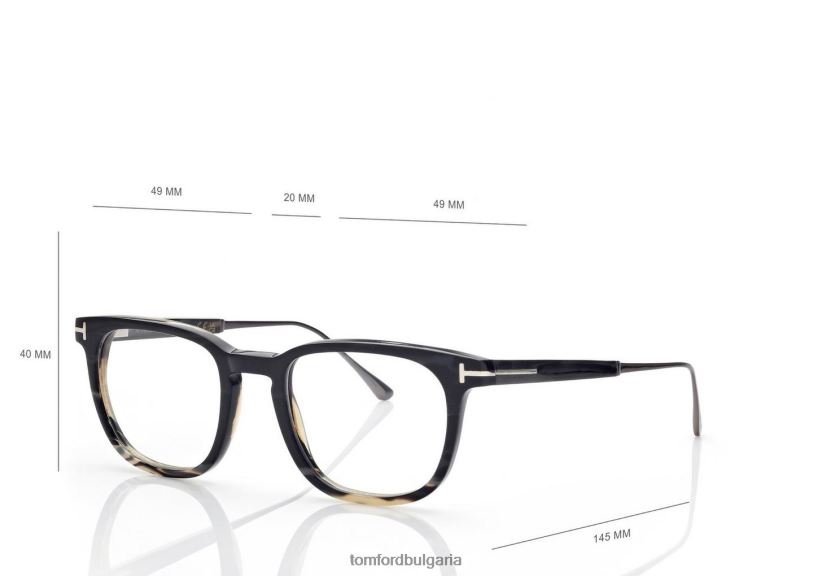 мъже очила квадратна рупорна оптика лек клаксон TOM FORD B880D2038