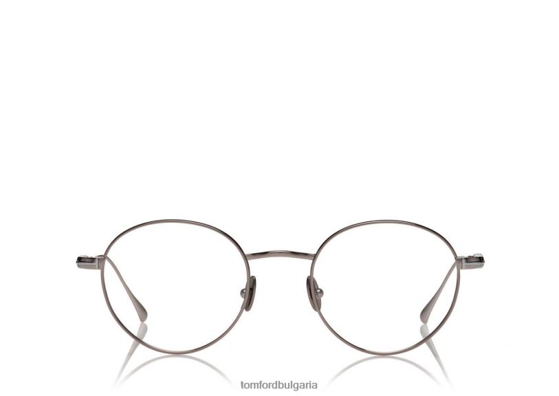 мъже очила титаниева кожена оптична дръжка тъмен рутений TOM FORD B880D2043