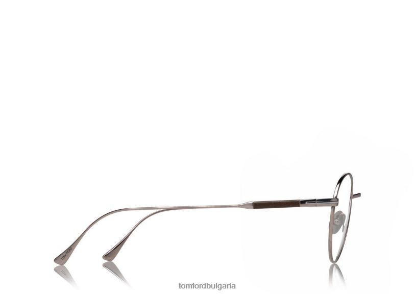 мъже очила титаниева кожена оптична дръжка тъмен рутений TOM FORD B880D2043