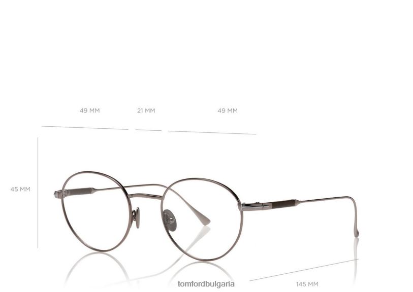 мъже очила титаниева кожена оптична дръжка тъмен рутений TOM FORD B880D2043