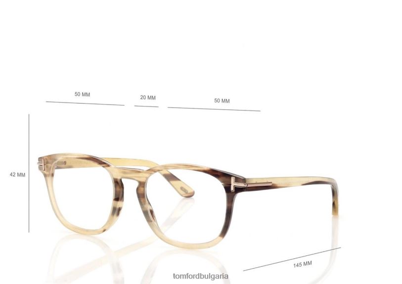 мъже очила оптика с мек квадрат зелен рог TOM FORD B880D2044